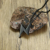 Vintage Stainless Steel Lightning Pendant Necklace for Men