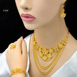 Ethiopian Tassel 24K Plated Jewelry Set For Women