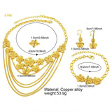 Ethiopian Tassel 24K Plated Jewelry Set For Women