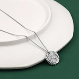 Silver Irregular Portrait Coin Necklace Punk Necklaces Fine Jewelry