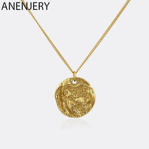 Silver Irregular Portrait Coin Necklace Punk Necklaces Fine Jewelry