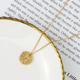 Silver Irregular Portrait Coin Necklace Punk Necklaces Fine Jewelry