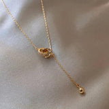 Circle Buckle Pendant Necklace European and American Jewelry