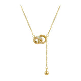 Circle Buckle Pendant Necklace European and American Jewelry