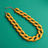 FishSheep Chunky Chain Choker Necklace Acrylic Vintage Resin Long Neck