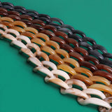 FishSheep Chunky Chain Choker Necklace Acrylic Vintage Resin Long Neck