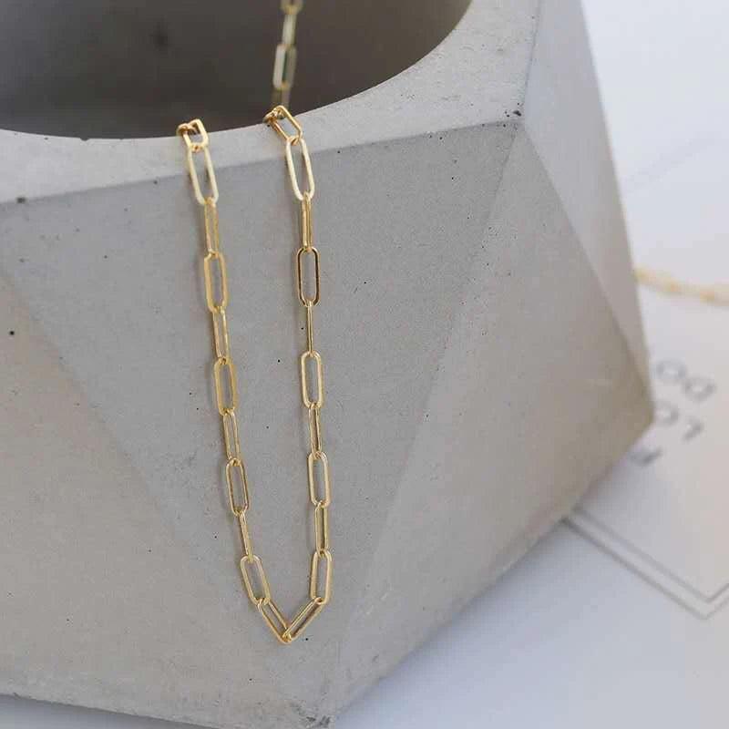 Silver Chunky Chain Necklace for Women Party Jewelry