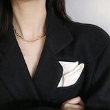 Silver Chunky Chain Necklace for Women Party Jewelry