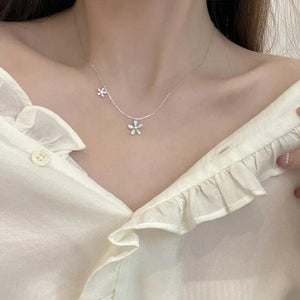 Daisy Opal Flower Pendant Necklace for Women