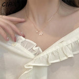 Daisy Opal Flower Pendant Necklace for Women