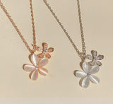 Daisy Opal Flower Pendant Necklace for Women