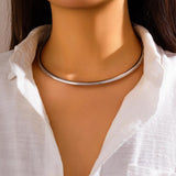Vintage Iron Metal Torques Choker Necklace for Women