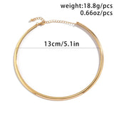 Vintage Iron Metal Torques Choker Necklace for Women