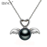 Freshwater Pearl Necklace Angel Pendant 92 Silver
