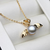 Freshwater Pearl Necklace Angel Pendant 92 Silver