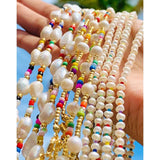 Go2Boho Pearl Choker Necklace Freshwater Pearls Jewelry Beads Collier
