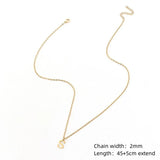 Stainless Steel Initial Letter Necklace - O-Chain Women Jewelry Gift
