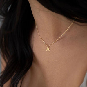 Stainless Steel Initial Letter Necklace - O-Chain Women Jewelry Gift