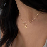 Stainless Steel Initial Letter Necklace - O-Chain Women Jewelry Gift