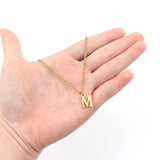 Stainless Steel Initial Letter Necklace - O-Chain Women Jewelry Gift