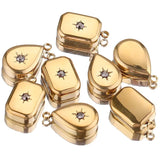 5pcs Stainless Steel Drop Square Charms Earring Dangles DIY Jewelry