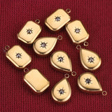 5pcs Stainless Steel Drop Square Charms Earring Dangles DIY Jewelry