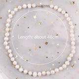 Freshwater Pearl Necklace Irregular Shape Punch Pearl Choker Vintage Jewelry