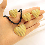 Ethiopian Heart Shape Jewelry Set 24K Habesha Vintage Wedding Bride