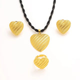Ethiopian Heart Shape Jewelry Set 24K Habesha Vintage Wedding Bride