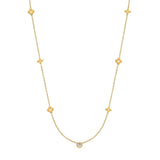 316l Stainless Steel Zircon Flowers Necklace for Women