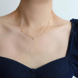 316l Stainless Steel Zircon Flowers Necklace for Women