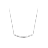 925 Sterling Silver INS Smile Square Pipe Box Chain Necklace For Women