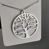 Family Tree Necklace Stainless Steel Pendant