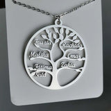 Family Tree Necklace Stainless Steel Pendant
