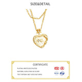 925 Sterling Silver Necklace Ladies Double Layers Necklace Circle Shape