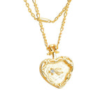 925 Sterling Silver Necklace Ladies Double Layers Necklace Circle Shape