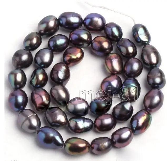 9-10mm Natural Oval Freshwater Pearl Necklace