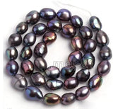 9-10mm Natural Oval Freshwater Pearl Necklace