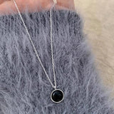 BF CLUB 925 Silver Necklace Stone Fine Jewelry Gift