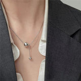 925 Silver Sparkling Ball Choker Necklace for Women