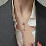 925 Silver Sparkling Ball Choker Necklace for Women