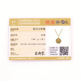 Sun Moon Clavicular Bone Necklace Silver 925 Zircon Women's Necklace