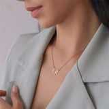 Double Letter Heart Necklace Custom Name BFF Jewelry