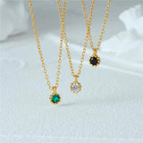 Single Zircon Necklace S925 Sterling Silver Women Gift