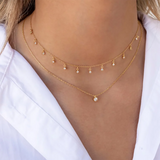 Single Zircon Necklace S925 Sterling Silver Women Gift