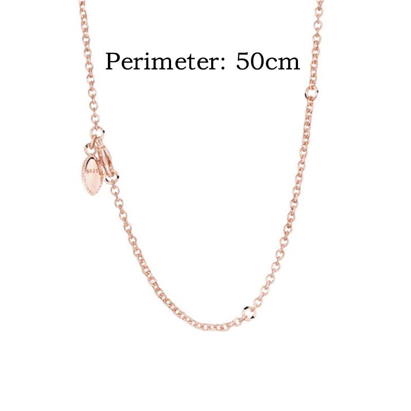 925 Sterling Silver Necklace Women Round Pendent CZ