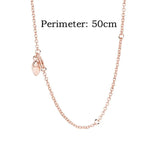 925 Sterling Silver Necklace Women Round Pendent CZ