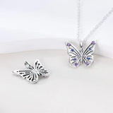 925 Sterling Silver Necklace Women Round Pendent CZ