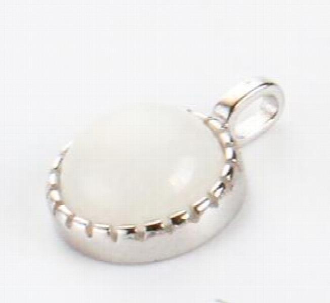 925 Sterling Silver Natural Stone Necklace Pendant for Women