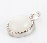 925 Sterling Silver Natural Stone Necklace Pendant for Women